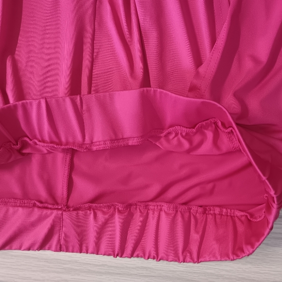 Plus Size Women Solid Color Off-Shoulder Long Sleeve Blouse And Slit Pants suite - Picture 15 of 16